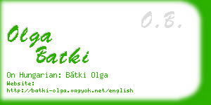 olga batki business card